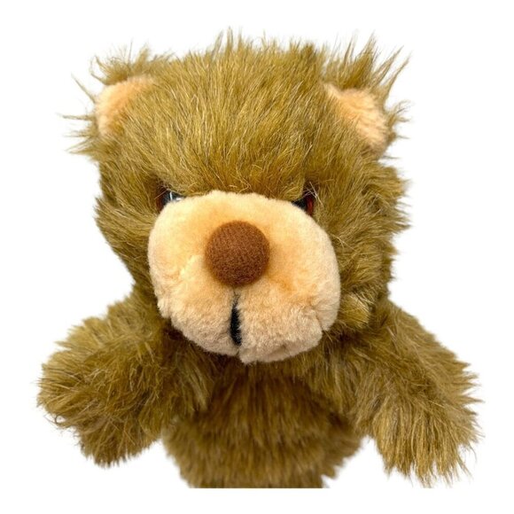 Realistic Brown Bear Hand Puppet Toy Gift Plush Animal Pretend Play Educational - Picture 7 of 9